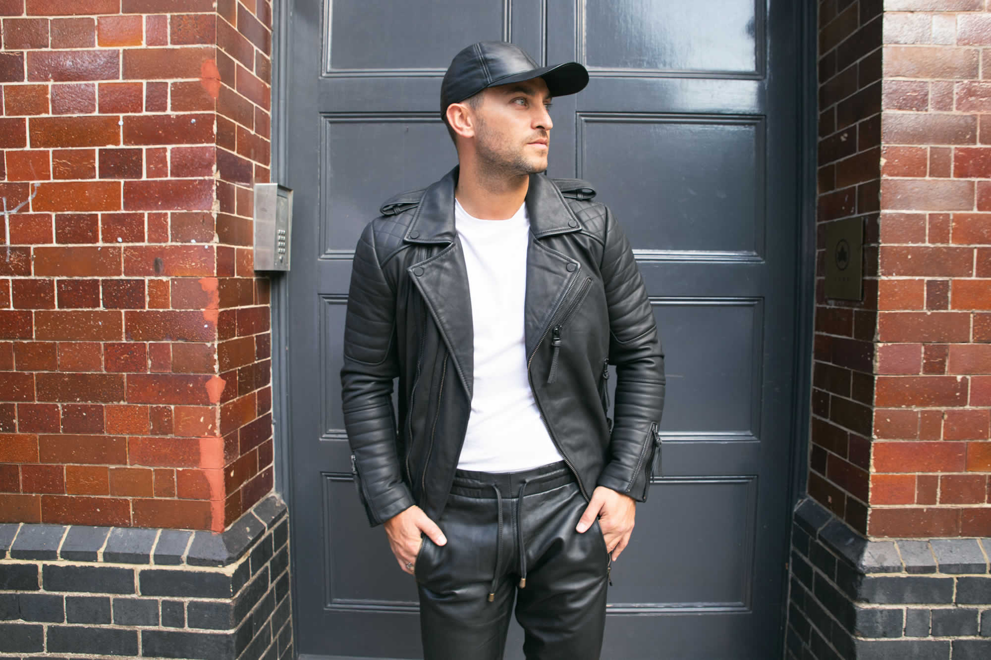 Mens leather biker jacket UK Leather biker jackets Infinity Leather