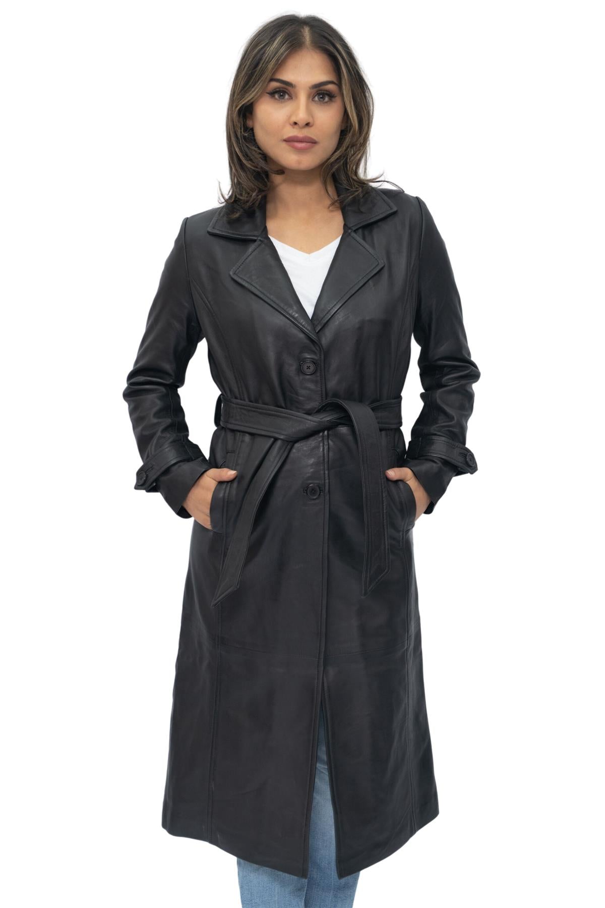 Womens Full Length Trench CoatAlhambra Infinity Leather