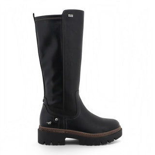 Mustang Women's Black Knee High Chunky Long Winter Boots - M0062001
