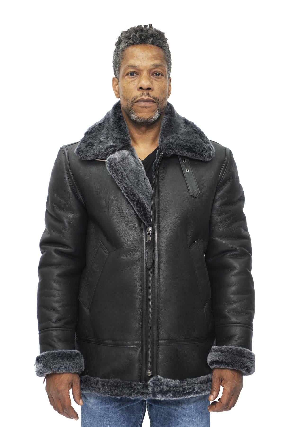Mens B3 Aviator Flying Sheepskin Jacket-Alhambra – Infinity Leather