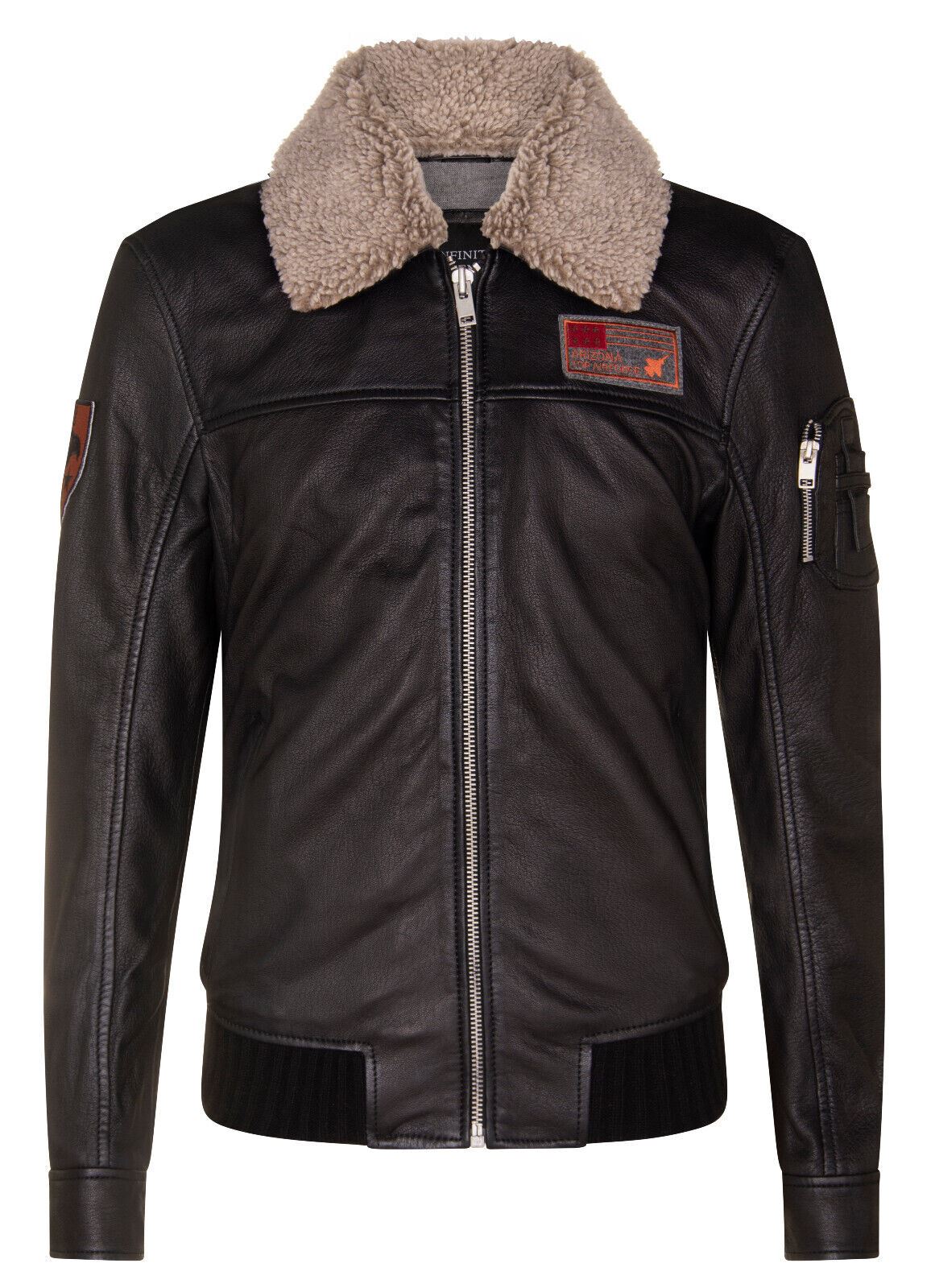 Mens US Leather Bomber Jacket-Arizona – Infinity Leather