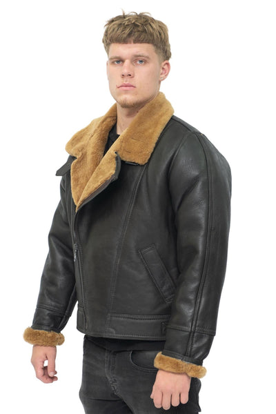 Mens Sheepskin Leather WW2 Bomber Jacket-Haverhill