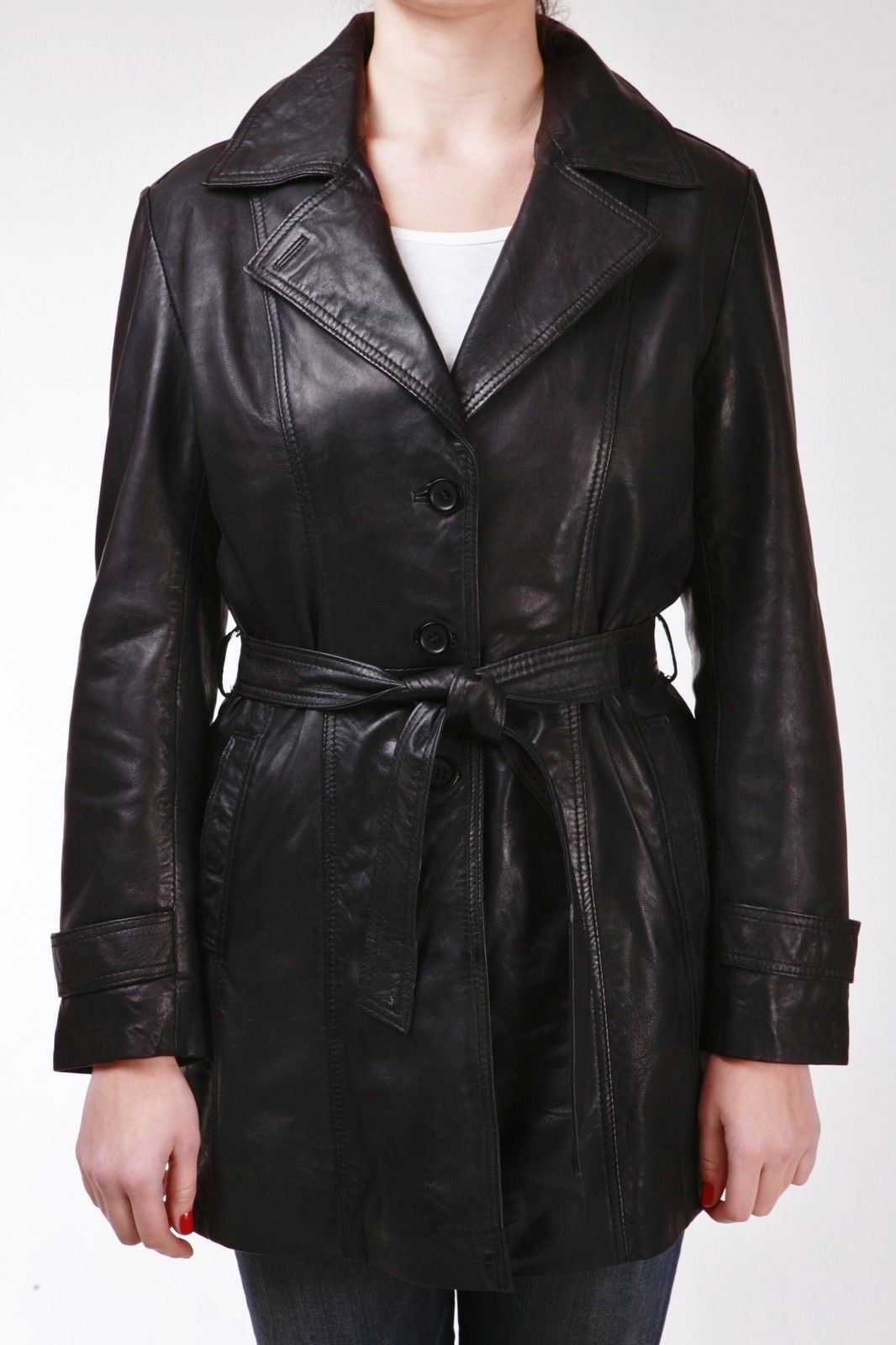 Womens 3/4 Length Trench Coat-Ranchi