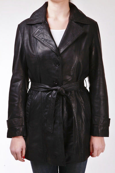 Womens 3/4 Length Trench Coat-Ranchi