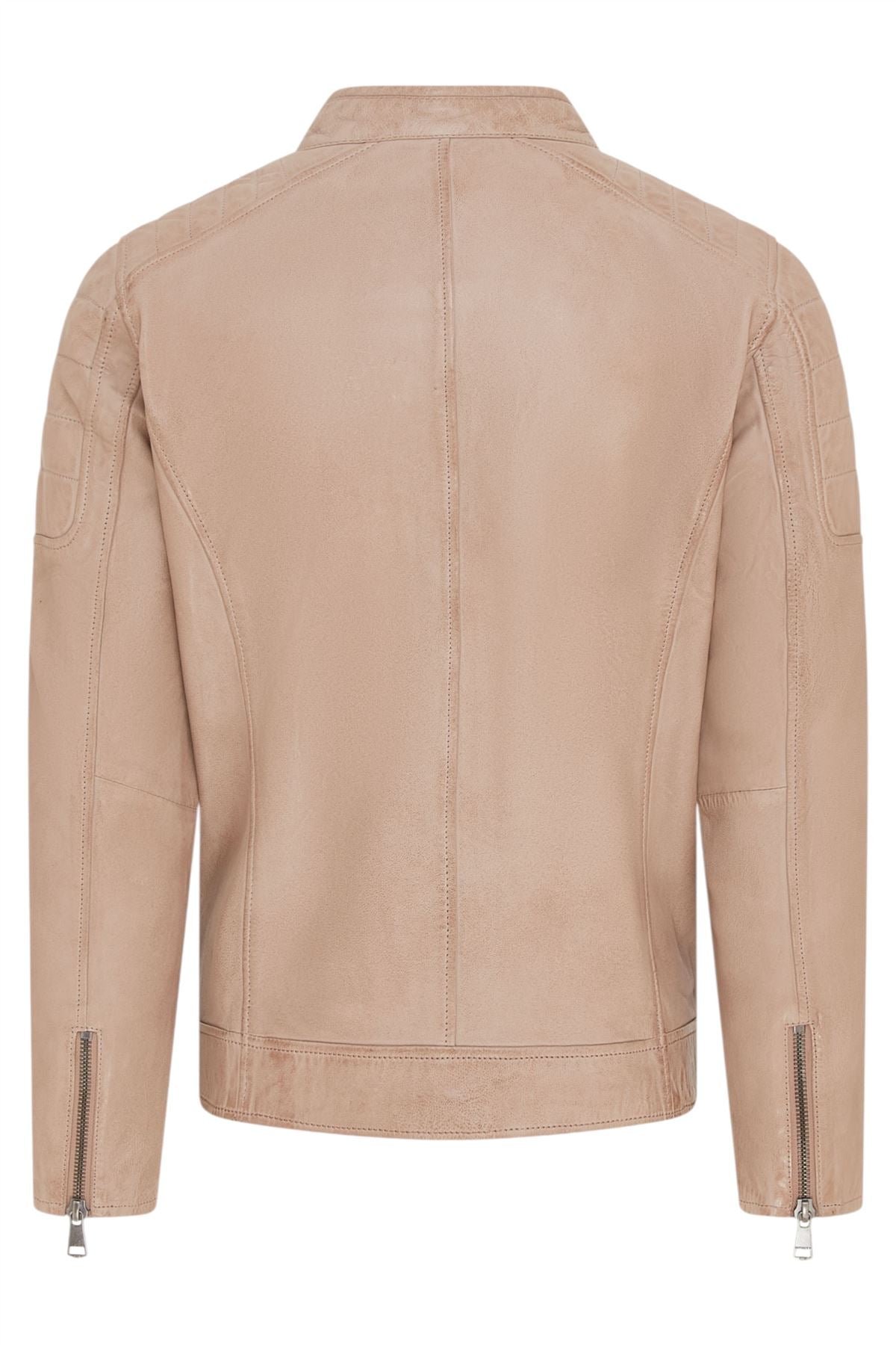 Men's Modern Classic Leather Quilted Biker Jacket - Derry