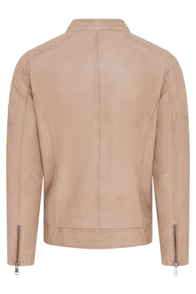 Men's Modern Classic Leather Quilted Biker Jacket - Derry