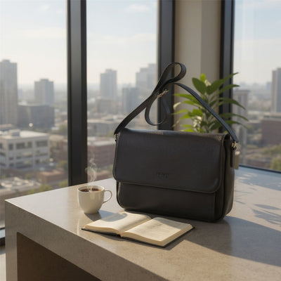 Genuine Leather Laptop Bag Travel Work Messenger Satchel - Camden