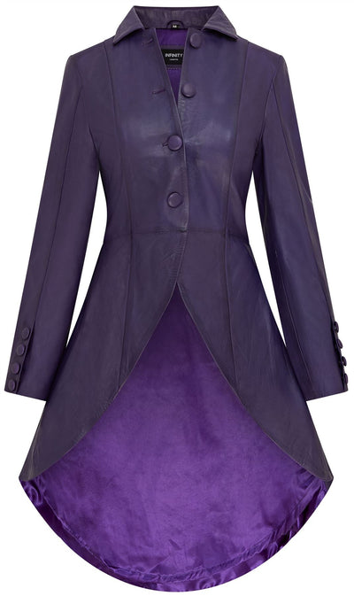 Womens Gothic Full Length Victorian Leather Coat - Vantaa