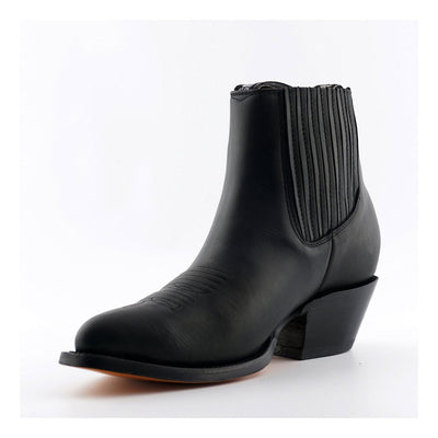 Grinders Unisex Black Western Ankle Boots- Maverick
