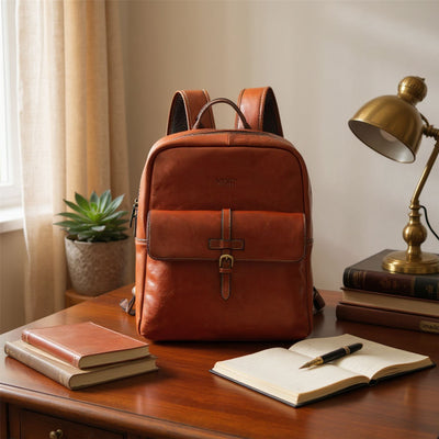 Genuine Leather Vintage Laptop Backpack Travel Bag - Cove