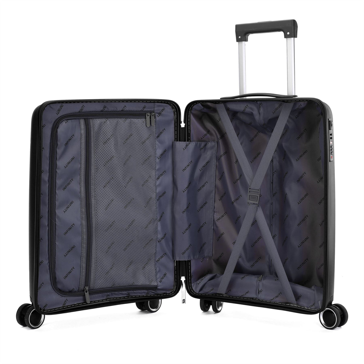 Hard Shell Suitcase Cabin TSA Luggage Travel Set