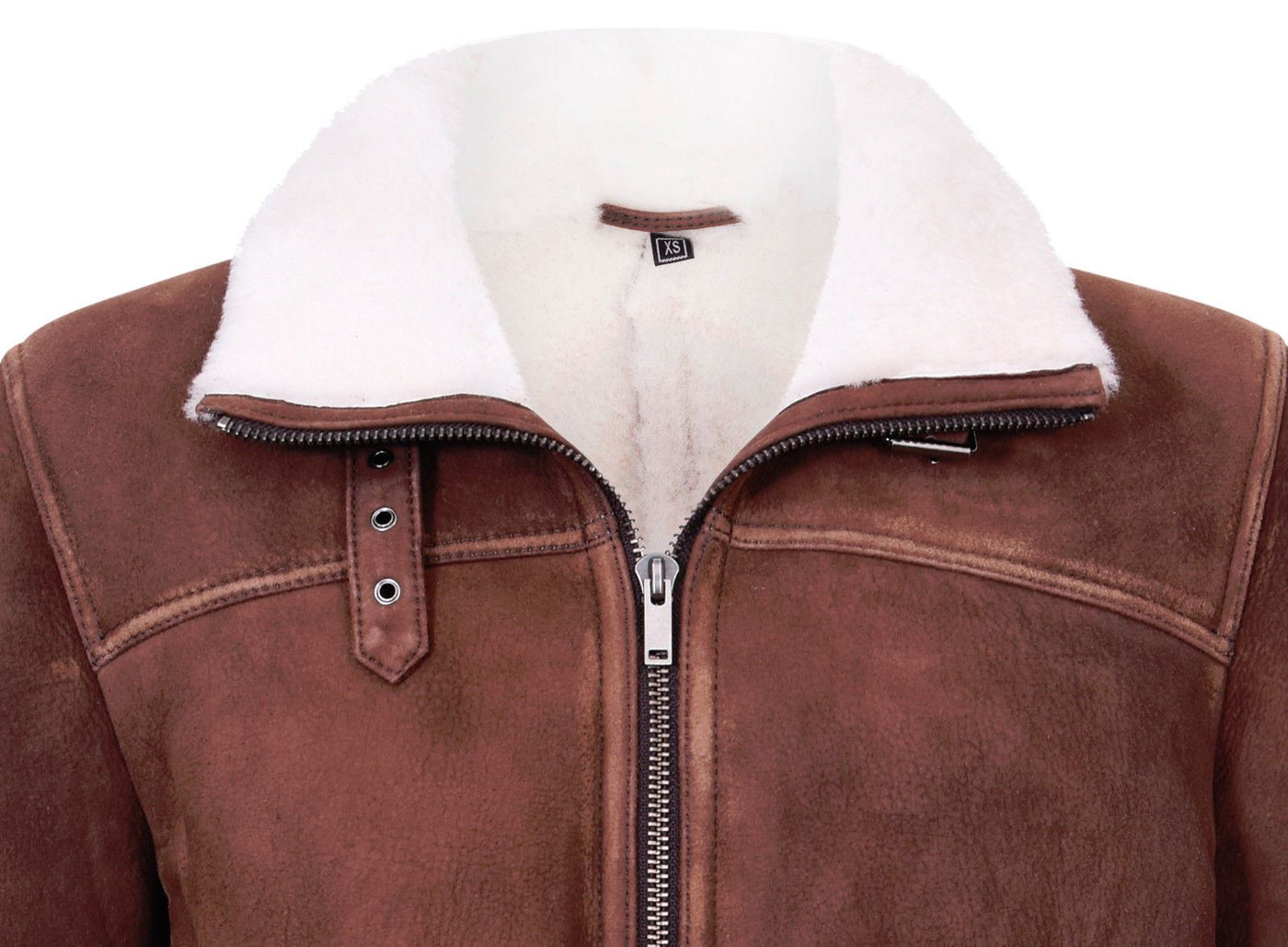 Mens Sheepskin Leather Harrington Bomber Jacket-Helston