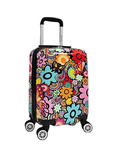 Printed Hard Shell Dual 4 Wheel Luggage Suitcase