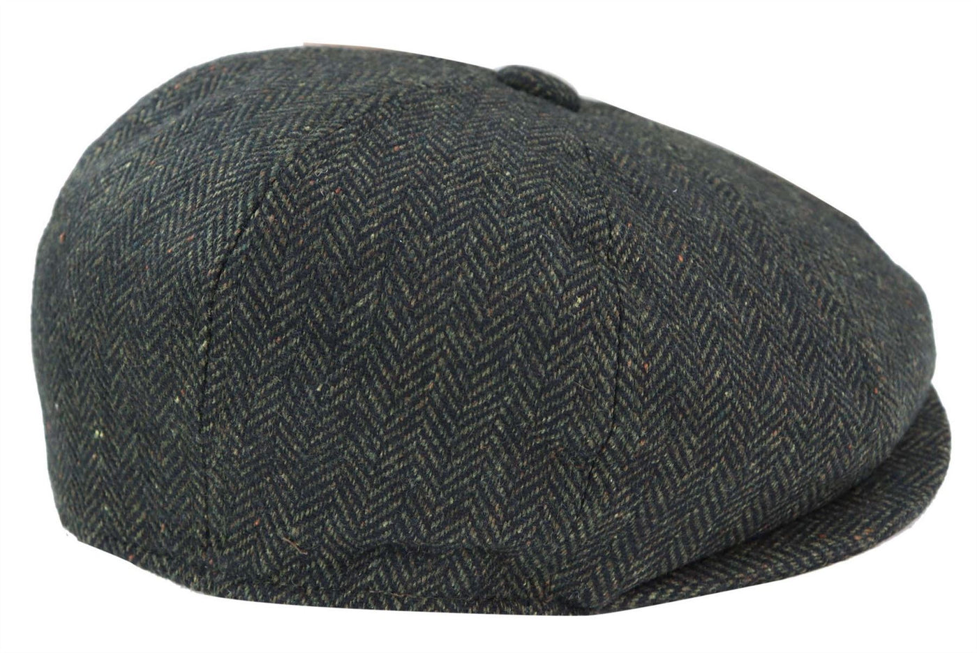 Mens Peaky Blinders Tweed Gatsby Flat Baker Hat With Razor Blade