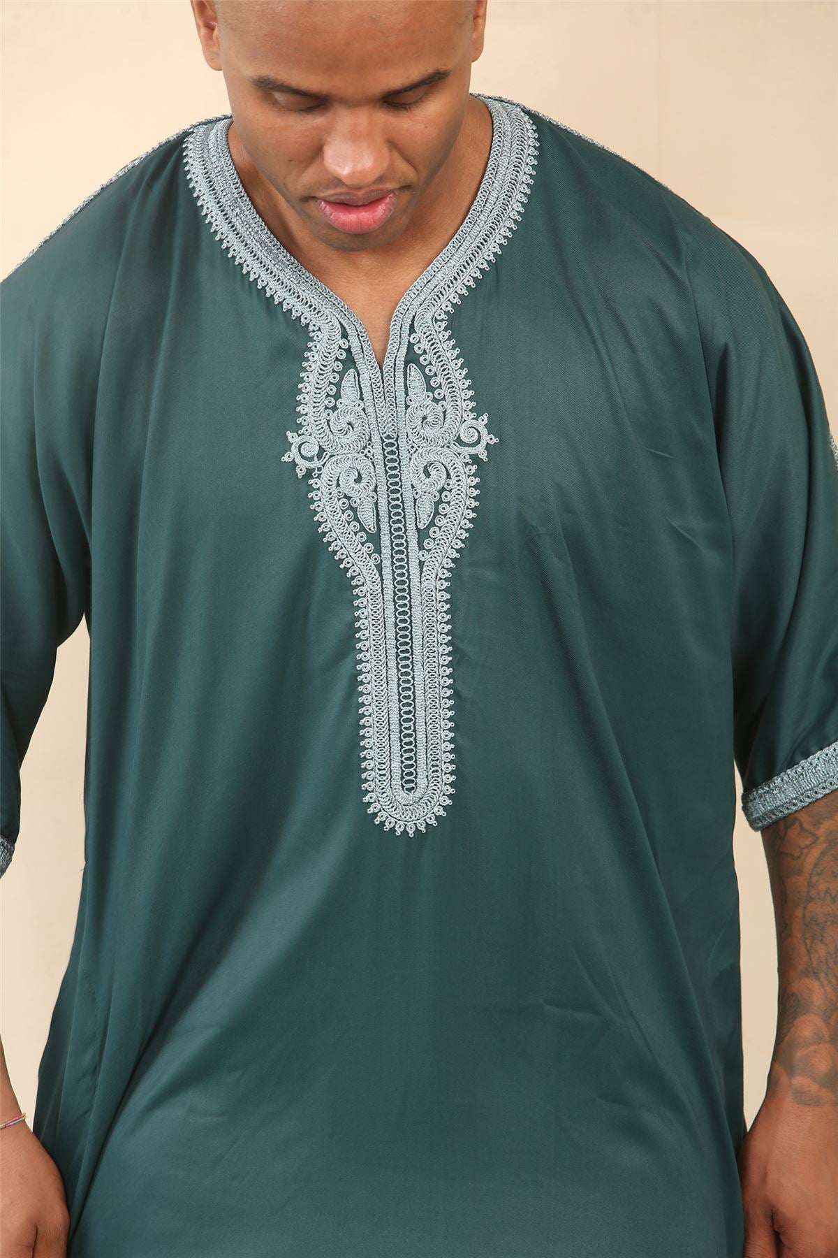 Men's Moroccan Thobe Jubba Robe Eid Djellaba Gandoura