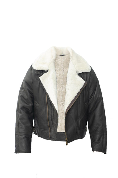 Mens Sheepskin Leather WW2 Bomber Jacket-Haverhill