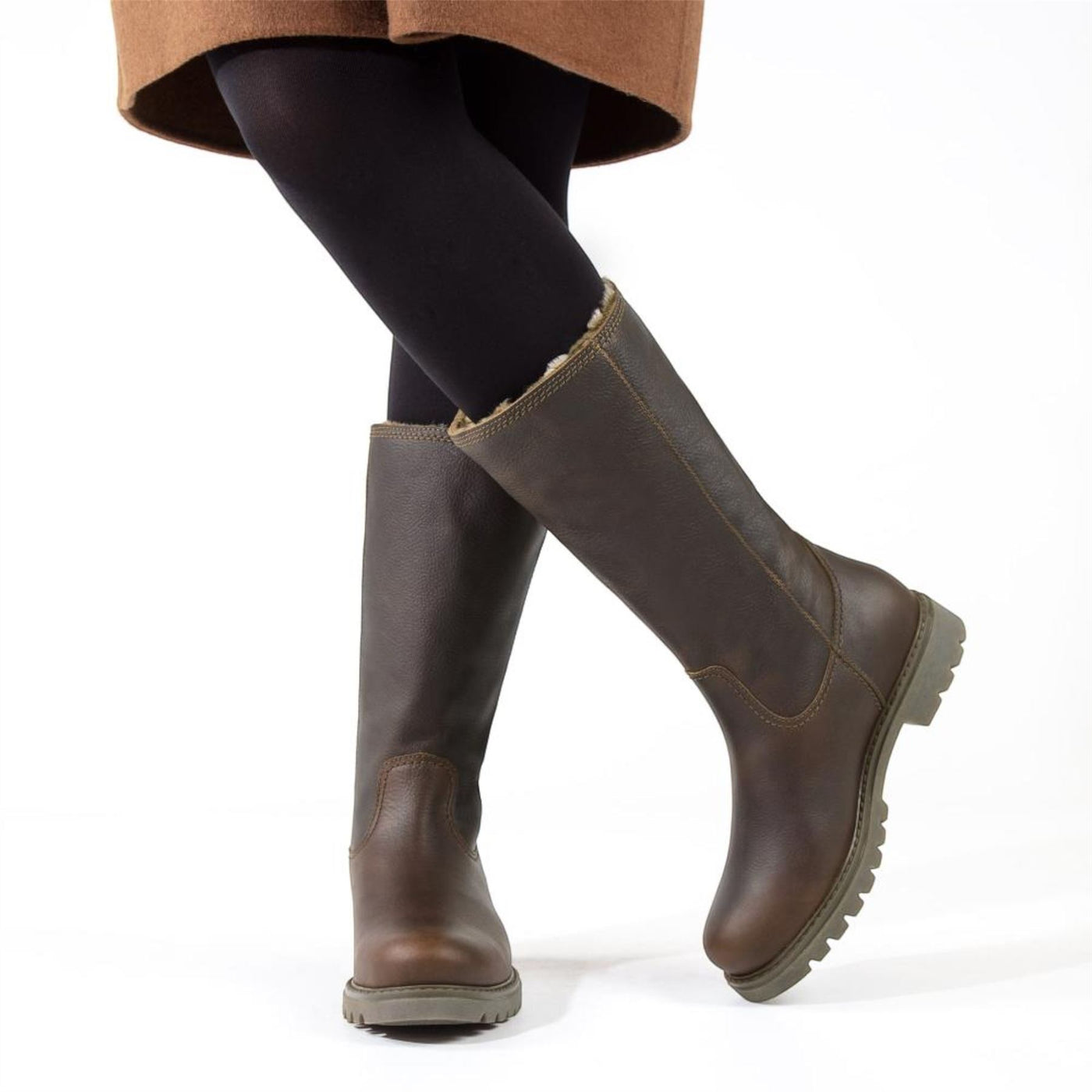 Panama Jack Women's Bambina B82 Chestnut Waterproof Leather Winter Boots