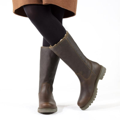 Panama Jack Women's Bambina B82 Chestnut Waterproof Leather Winter Boots