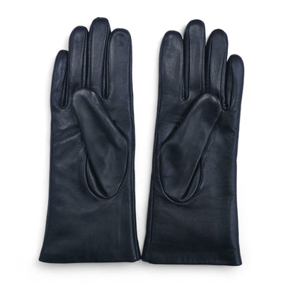 Womens Italian Leather Winter Studded Design Soft Wool Lining Gloves - L-GLV-601