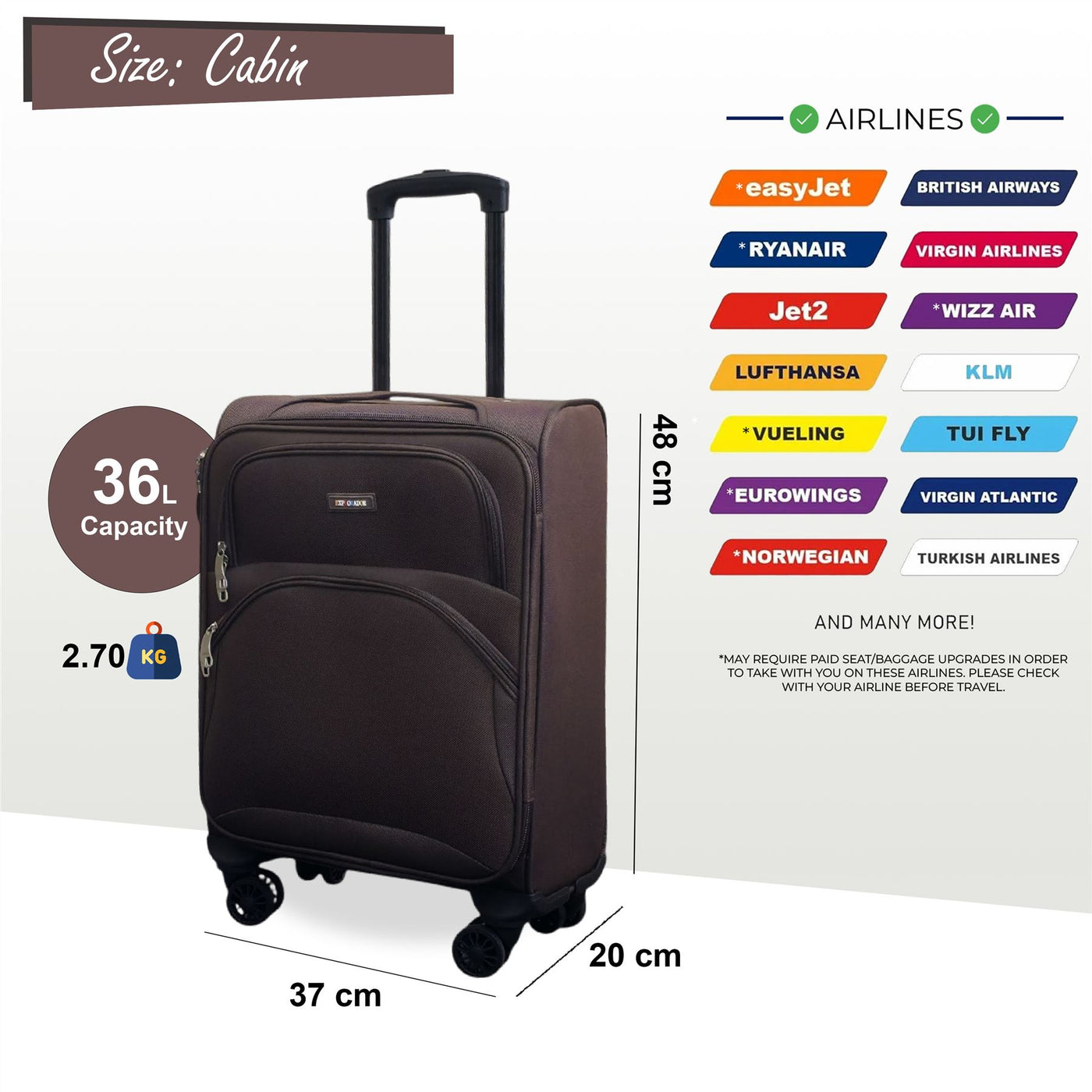Expandable Soft 8 Wheel Lightweight Suitcase Luggage Travel Bags Set
