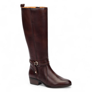 Pikolinos Women's Knee High Tall Caoba Brown Leather Boots - Daroca