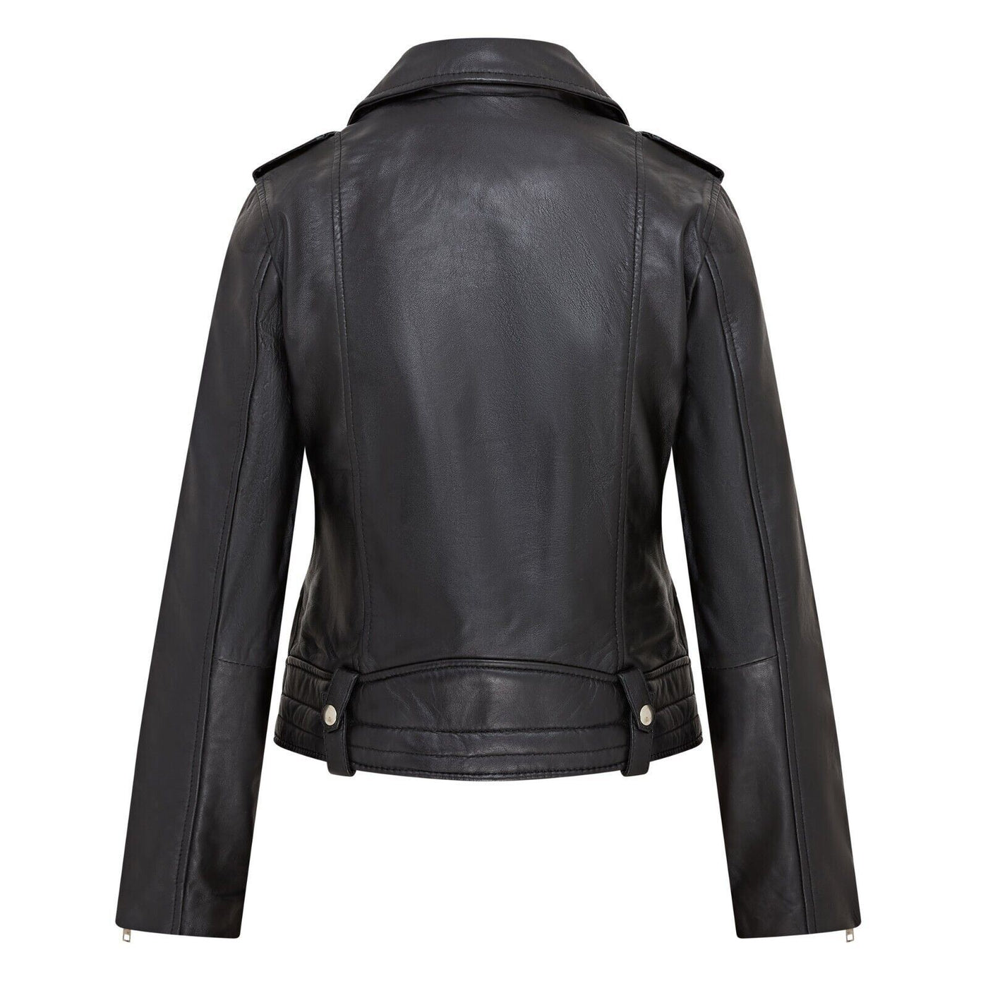 Womens Black Leather Brando Jacket - Chennai