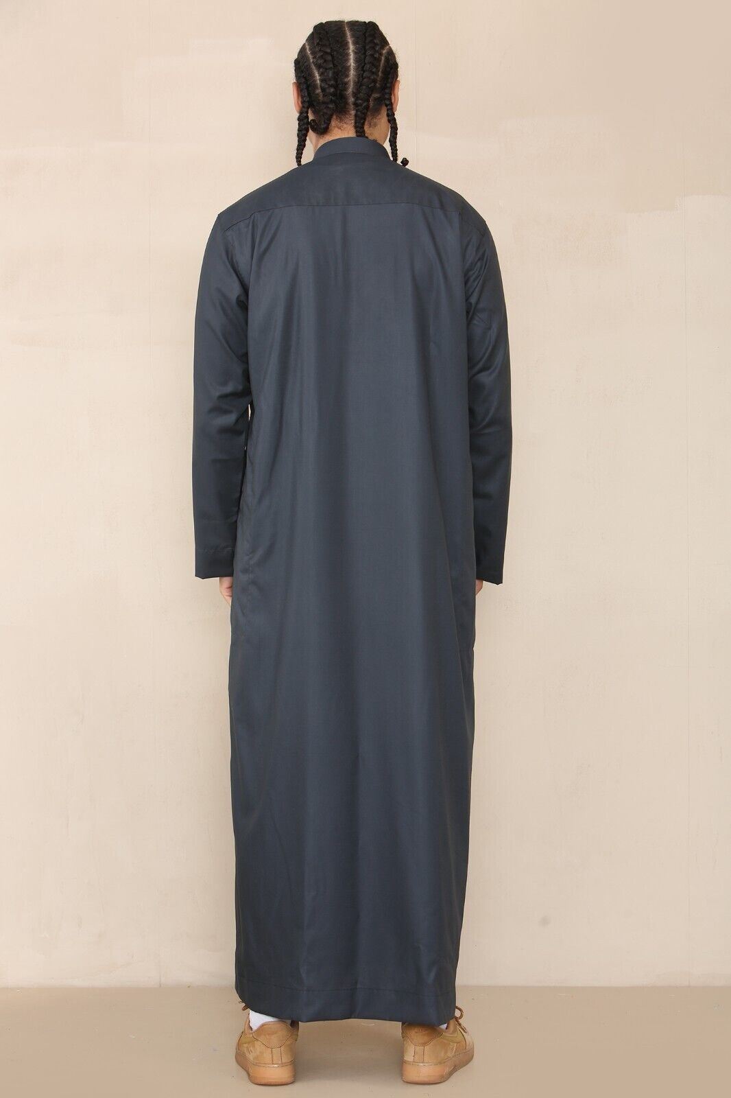 Mens Thobe Jubba Saudi Islamic Arabic Eid Cotton Kaftan Jubbah Umrah Robe