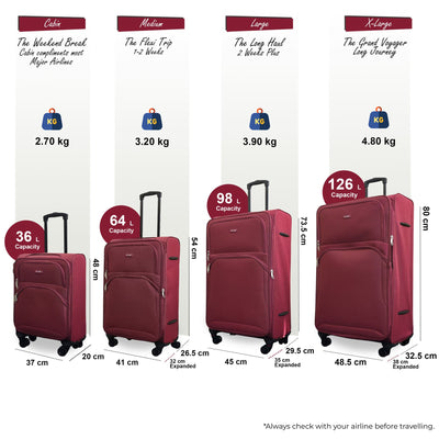 Expandable Soft 8 Wheel Lightweight Suitcase Luggage Travel Bags Set
