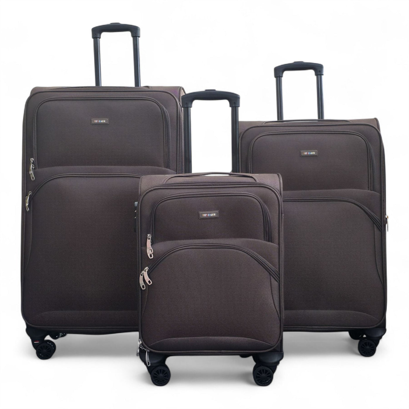 Expandable Soft 8 Wheel Lightweight Suitcase Luggage Travel Bags Set