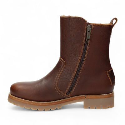 Panama Jack Women's Fabi Igloo B2 Bark Waterproof Leather Ankle Boots