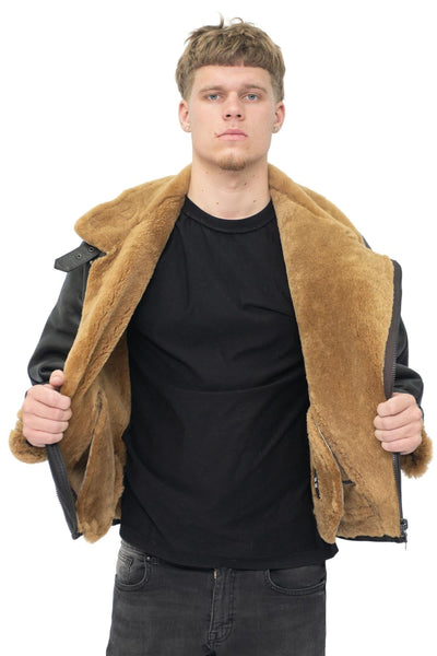 Mens Sheepskin Leather WW2 Bomber Jacket-Haverhill