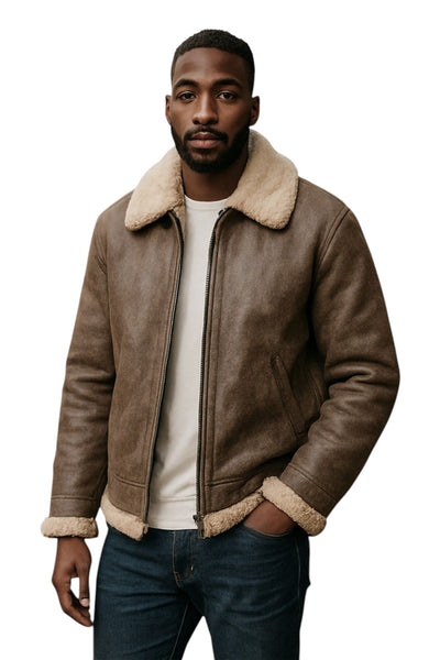 Herren B3 WW2 Fliegerjacke aus Schaffellleder - Houston 