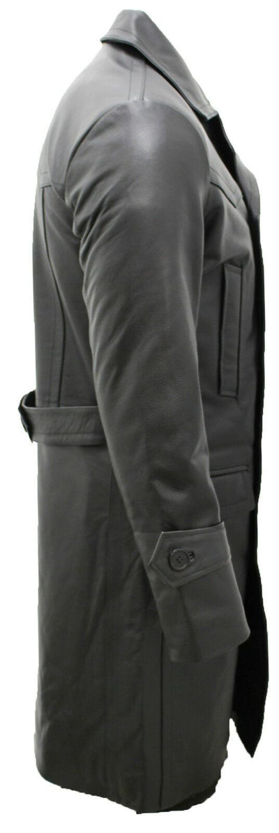 Mens Cowhide Leather Peacoat-Dortmund