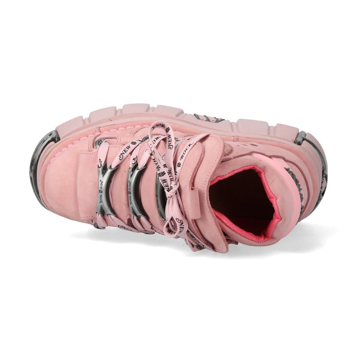 New Rock M-106-C153 Pink Tower Platform Gothic Punk Ankle