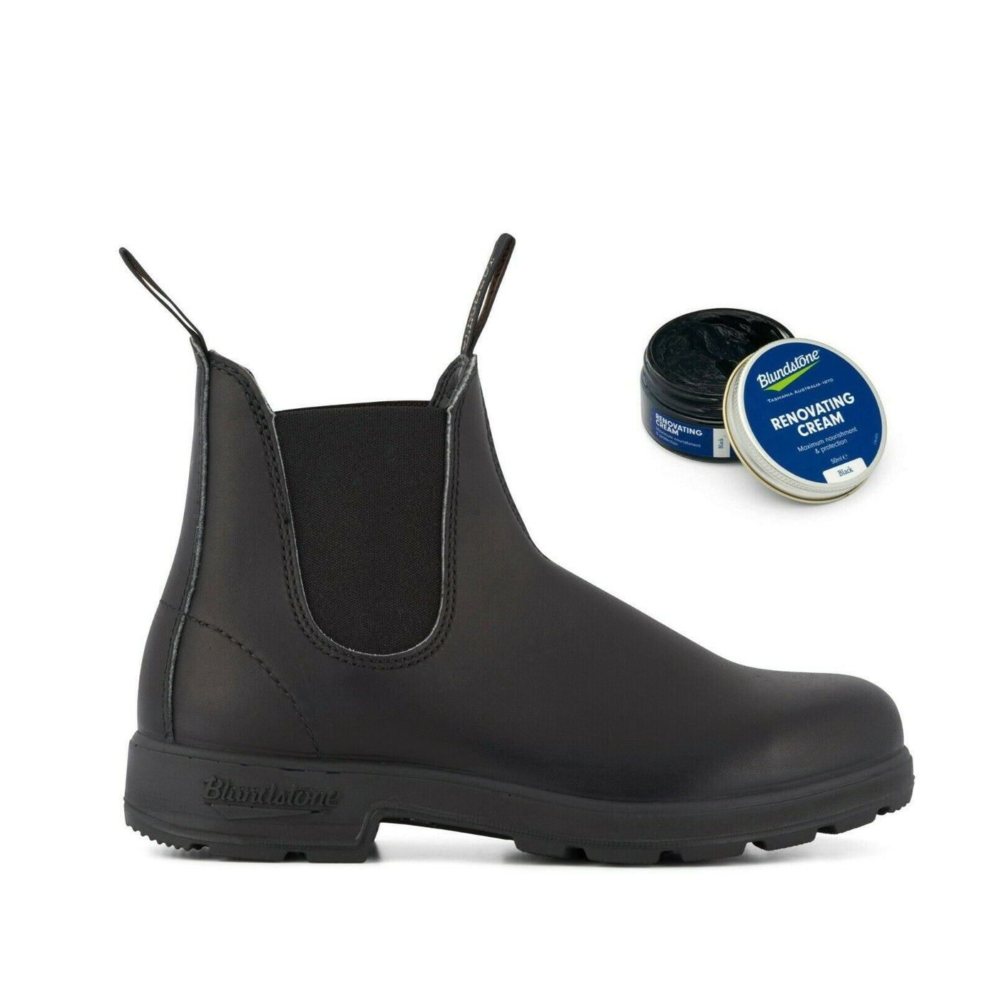 Blundstone #510 Black Leather Chelsea Boot with Cream