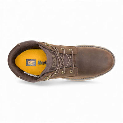 Caterpillar (CAT) Men's Pursue Dark Brown Leather Everyday Work Hiking Ankle Boots