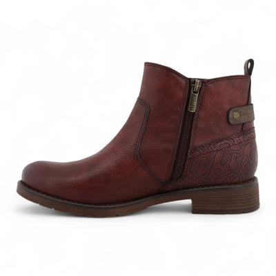 Mustang Women's Burgundy Chelsea Ankle Boots