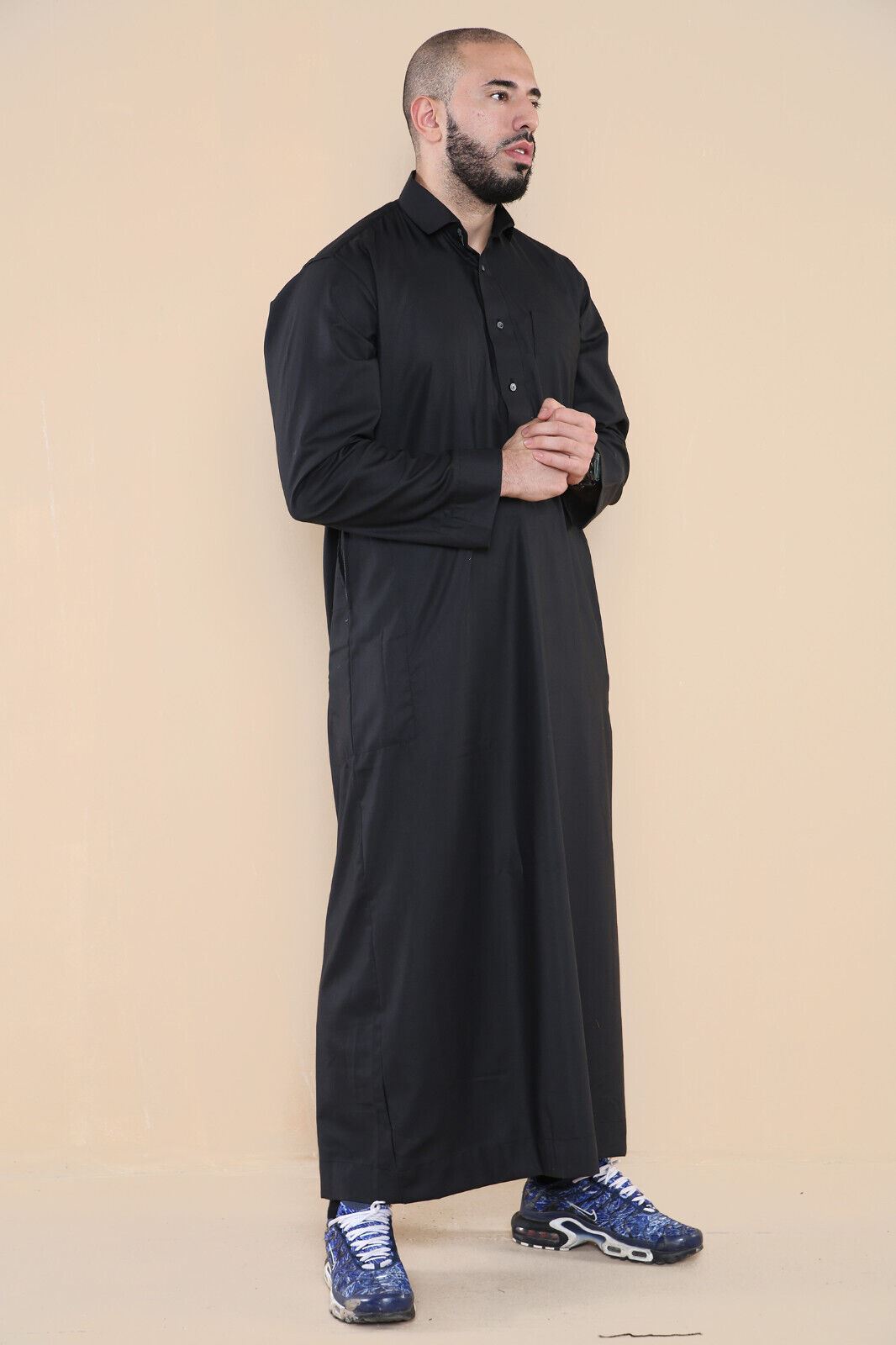 Mens Thobe Jubba Saudi Ramadan Eid Islamic Kaftan Kaudara Arabic Jubbah