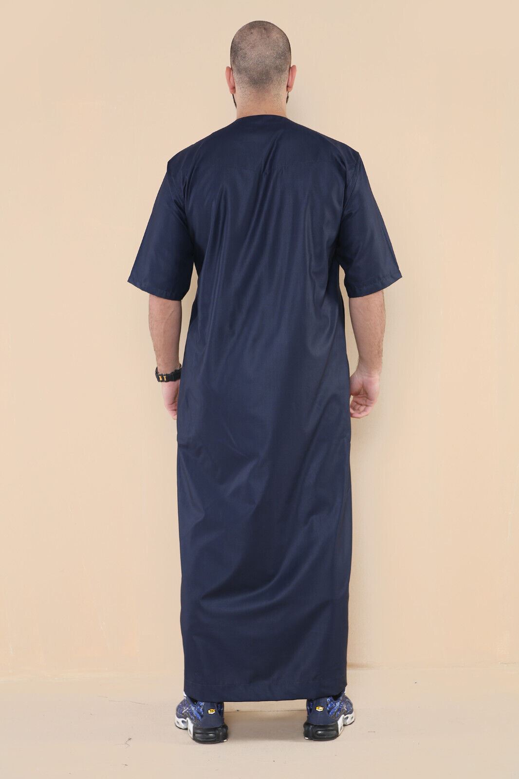 Mens Thobe Jubba Islamic Arab Moroccan Saudi Zipped Kaftan Arab Robe