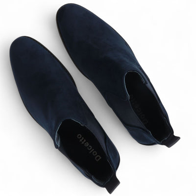 Men's Suede Chelsea Boots Real Leather Lined Slip-On