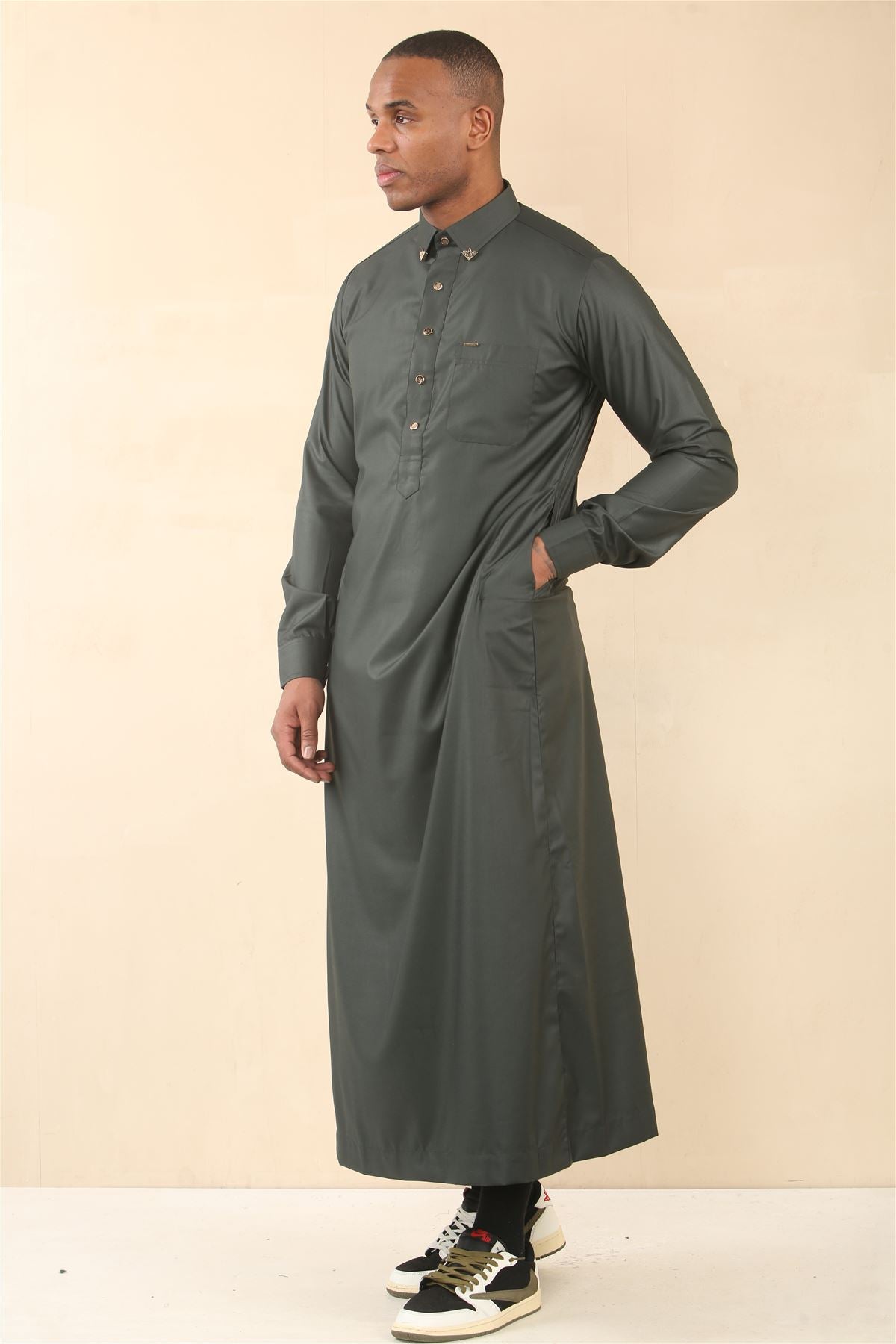 Men's Thobe Arab Saudi Emirati Islamic Clothing Jubba Robe