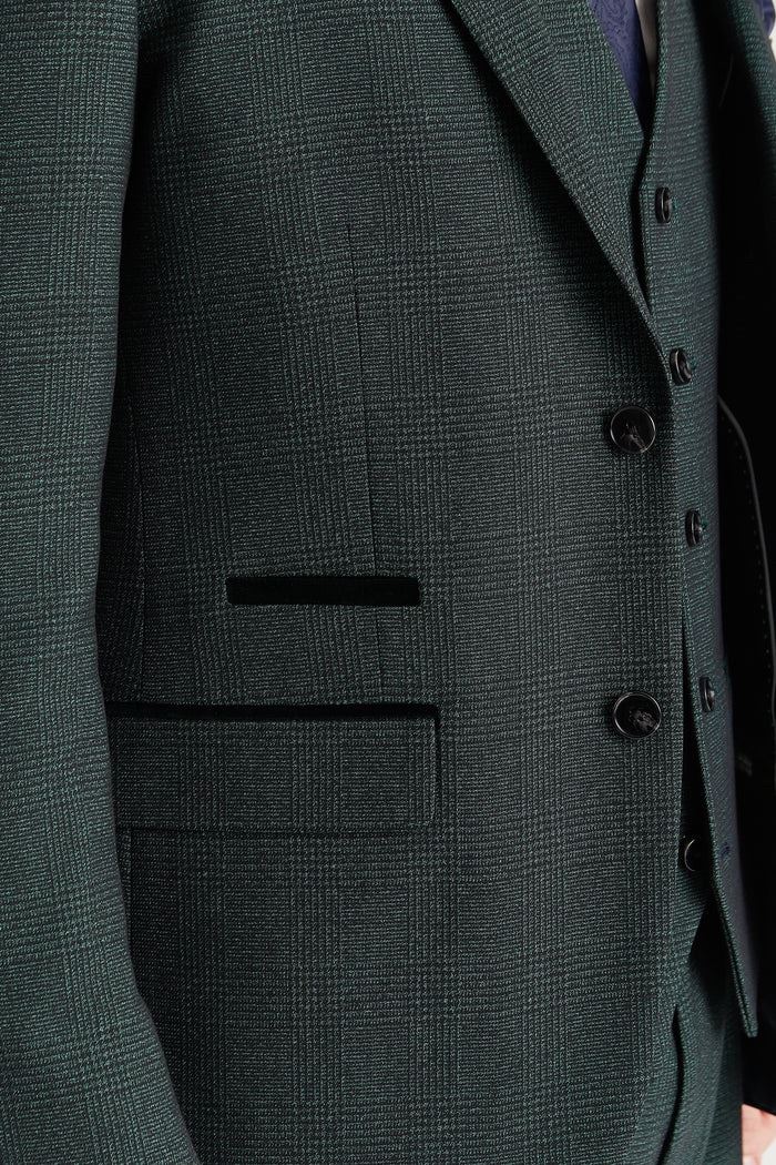 Men's Green Suit Blazer Prince Of Wales Formal Blazer