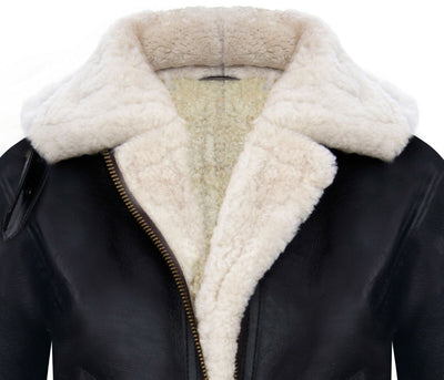 Womens Hooded Sheepskin Flying Leather Jacket-Palermo
