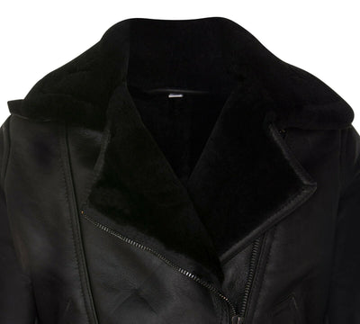 Womens B3 Sheepskin Leather Flying Jacket-Bergamo