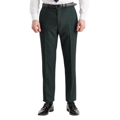 Men's Green Suit Trouser Prince Of Wales Formal Trouser