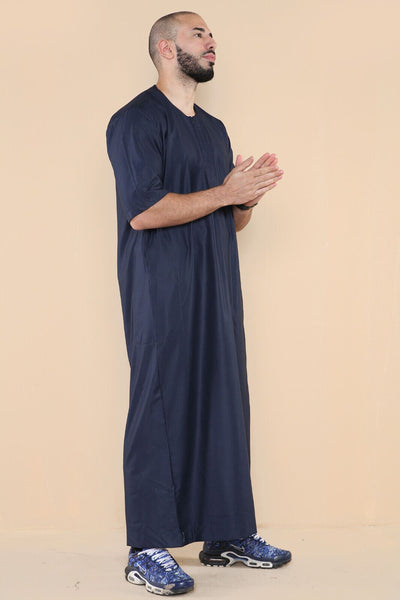 Mens Thobe Jubba Islamic Arab Moroccan Saudi Zipped Kaftan Arab Robe