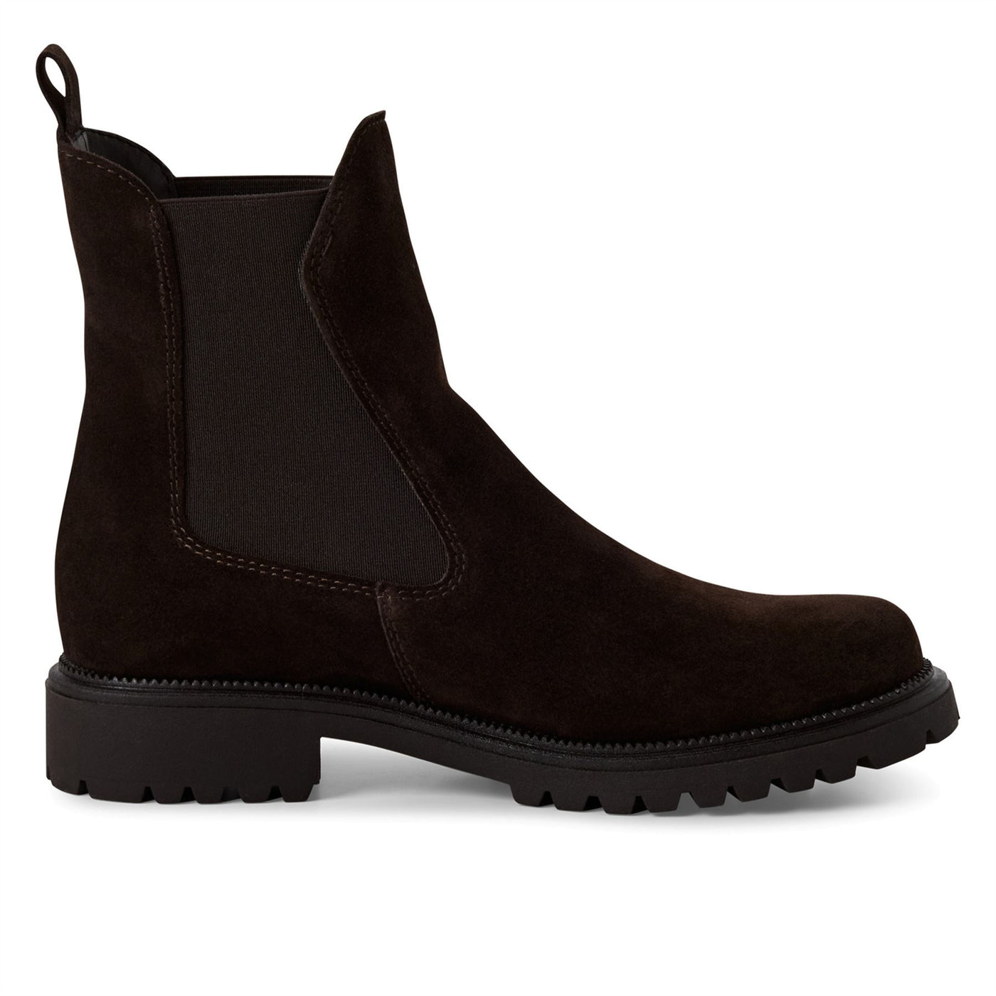 Tamaris Womens Mocca Brown Leather Classic High Chelsea Ankle Boots
