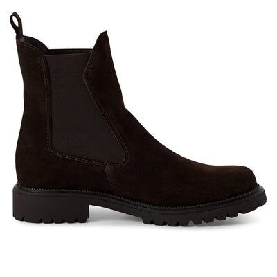 Tamaris Womens Mocca Brown Leather Classic High Chelsea Ankle Boots