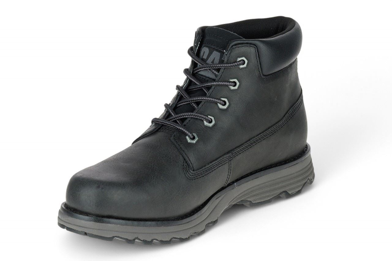 Caterpillar Men's Founder Black Leather Everyday Ankle Boots