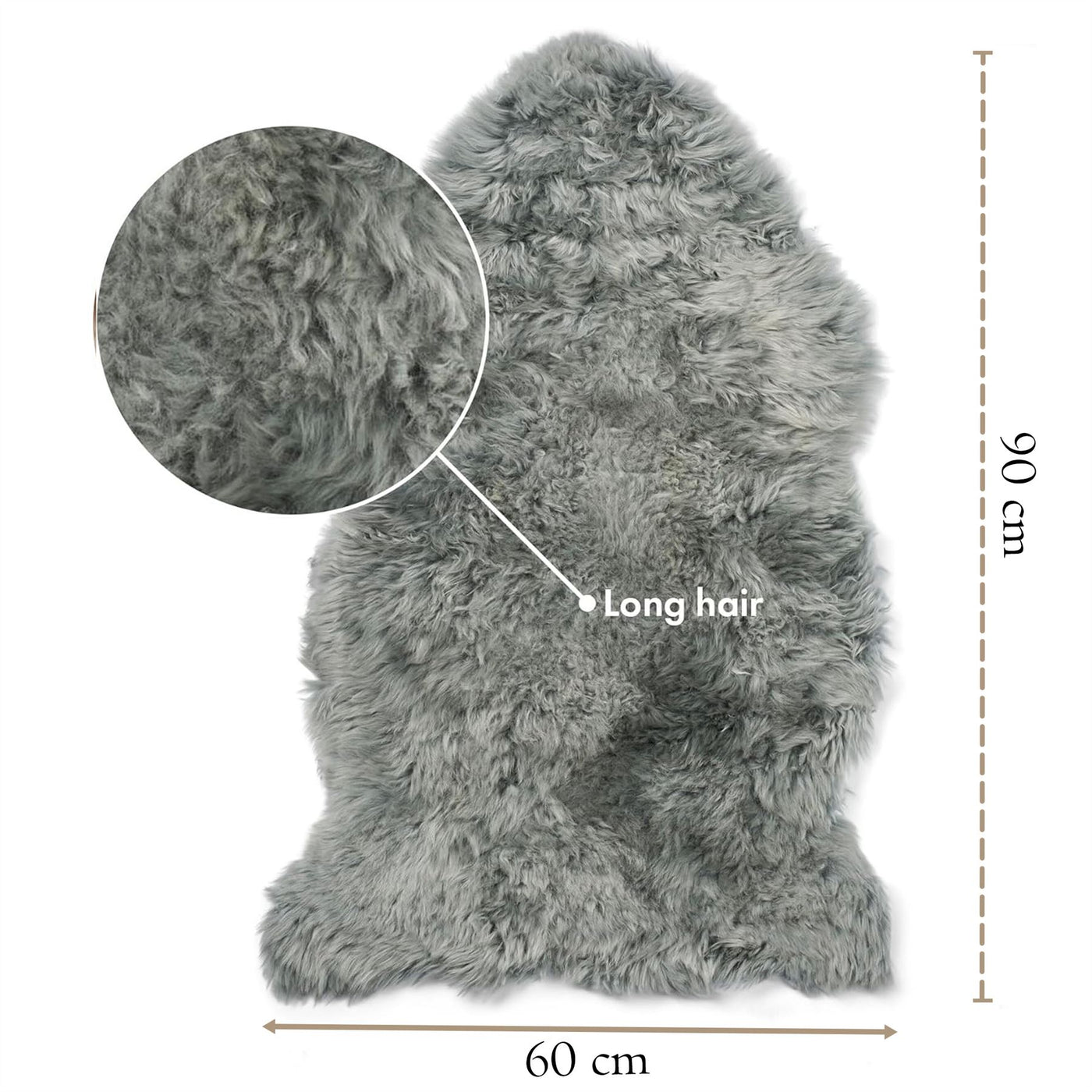 Genuine Sheepskin Natural Silky Soft Fluffy Real Wool Rug